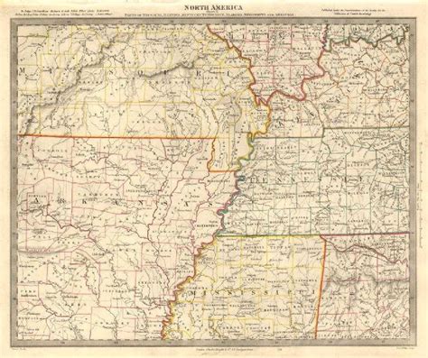 Sduk Antique Map Of Missouri Illinois Kentucky 1846