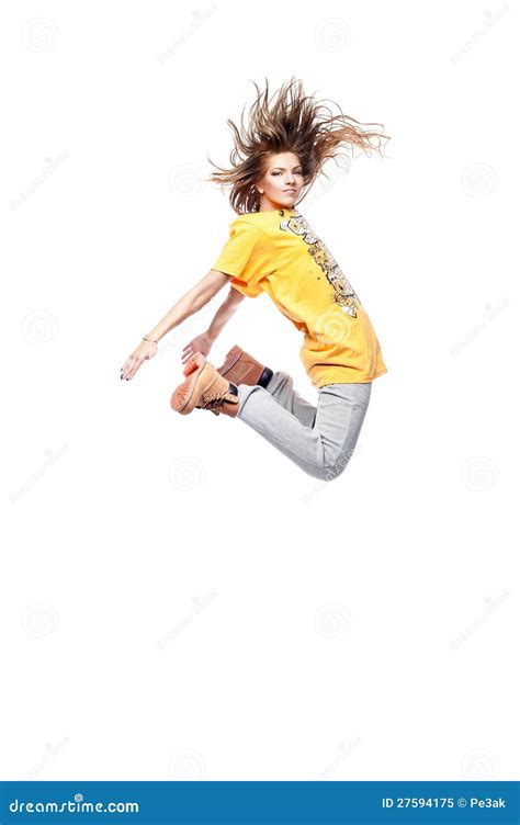 Girl Hip Hop Dancer Stock Image Image Of Length Dance 27594175