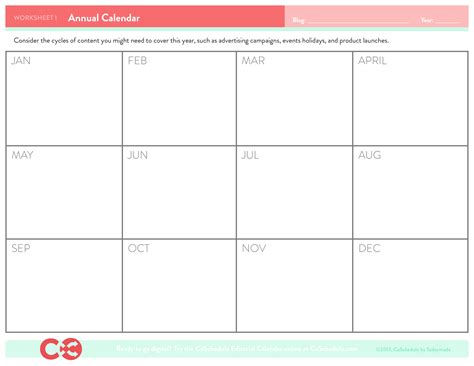 Blank Annual Calendar Sample Templates At