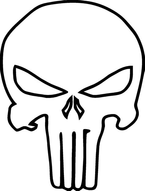 Punisher Vinyl Decal Sticker Skull Stencil Punisher Skull Art Drawing