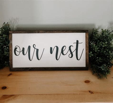 Our Nest Our Nest Sign Welcome Sign Farmhouse Sign Rustic Etsy