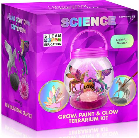 Buy Make Your Own Light Up Unicorn Terrarium Kit For Kidswith Crystal