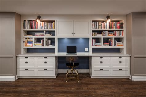 Not Your Ordinary Basement Home Office Transitional Home Office