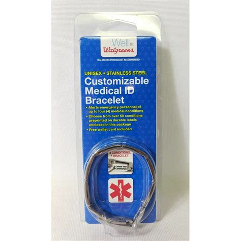 Walgreens Customizable Medical Id Bracelet One Size 10 Ea Walmart
