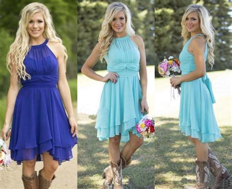 We understand how difficult it can be to find a dress that complements the bride, while still being appropriate for some surf and sun. 2016 Hot Sale Country Style Turquoise Bridesmaid Dresses ...