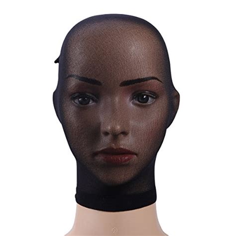 Luoem Stockings Headgear Pantyhose Mask Black Breathable Unisex Head