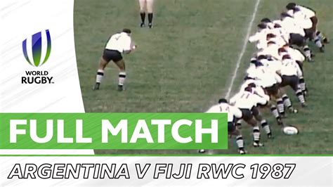 Rugby World Cup 1987 Argentina V Fiji ⏪ Back To 87 ⏪ Were Taking