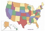 Tolle Landkarte USA mit Bundesstaaten gratis
