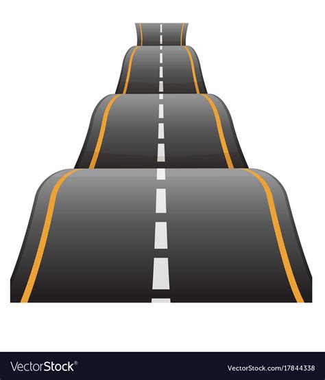 Bumpy Road Icon Uneven Dangerous Wave Path Vector Image