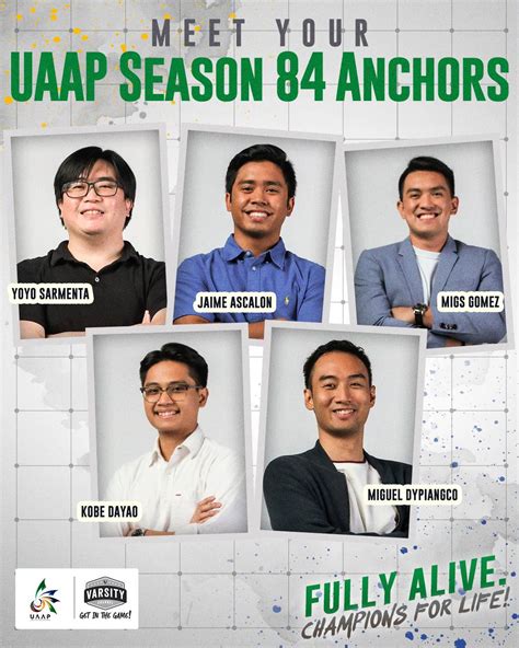 Meet The Anchors For Uaap Season Uaap Varsity Channel