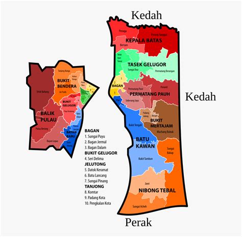 Hari ini, selasa, 16 februari 2021. Penang New Electoral Map - Daerah Di Pulau Pinang , Free ...