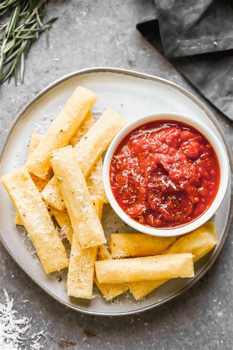 It will be very sticky so use a silicone spatula or even wet. Crispy Baked Polenta Fries - Cooking for Keeps