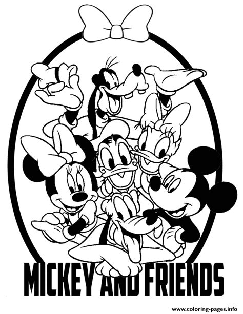 Mickey And Friends Disney Coloring Page Printable