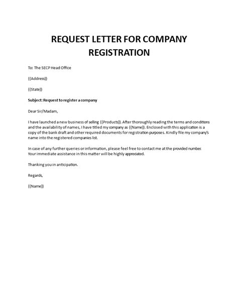 How To Write A Request Letter For Vendor Registration