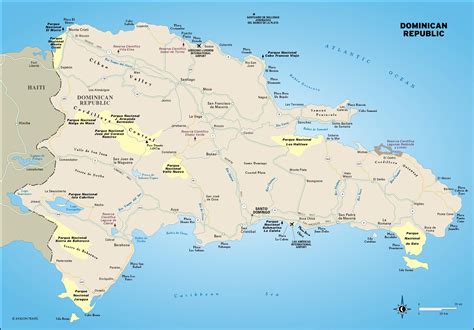 Dominican Republic National Parks Map