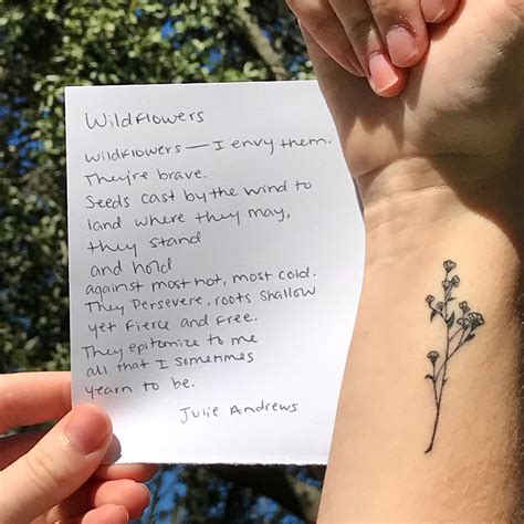 My Wonderful Wildflower Wrist Tattoo Tattoo Wrist Wristtattoo Tiny