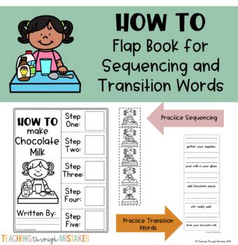 How To Transition Word And Sequencing Flip Book By Teaching Through