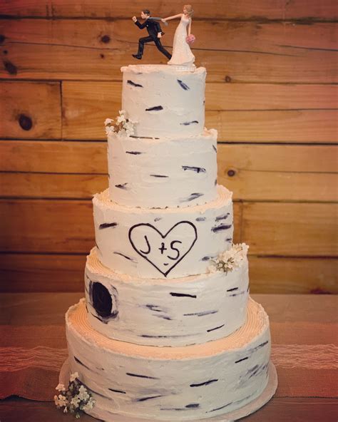 Birch Bark Wedding Cake Cake Wedding Cakes Desserts
