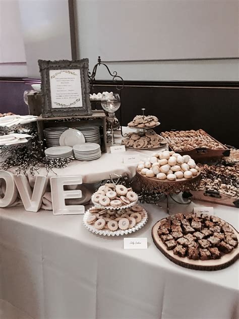 Rustic, vintage Pittsburgh cookie table for a Wedding. | Cookie table