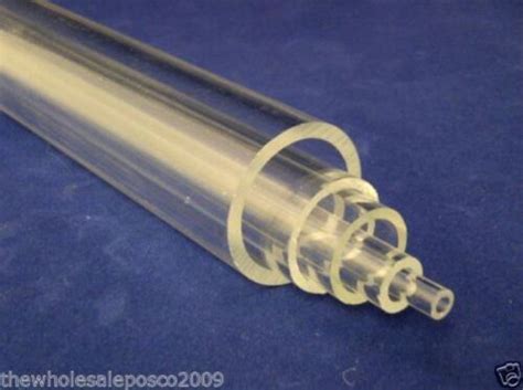 Clear Acrylic Tube 46 And 8 Inch Long Lengths 5mm To 24mm Diameter