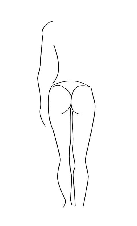 Minimalist Nude Line Drawing T Mixed Media By Brian Reaves Fine Art