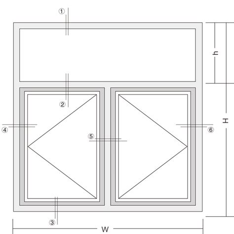 60mm In Swing Casement Window Technical Drawing Fonirte