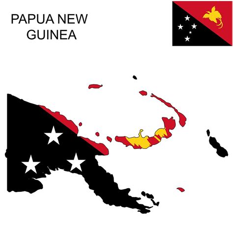 Flag of papua new guinea describes about several regimes, republic, monarchy, fascist corporate state, and communist people with country on 1 july 1971, the flag of papua new guinea was approved by the constitution of the nation. Papua New Guinea Flag Map and Meaning - MapUniversal