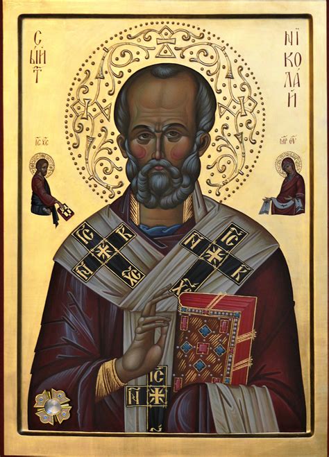 St Nicholas Icon Hand Painted By Georgi Chimev Святой николай