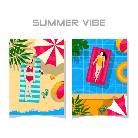 Premium Vector Summer Vibe Illustration
