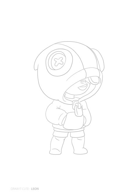 Brawl stars how to draw robo mike new skin from brawl stars cute easy drawings animation. DrawitCute .Com - How to draw Leon super easy | Brawl ...