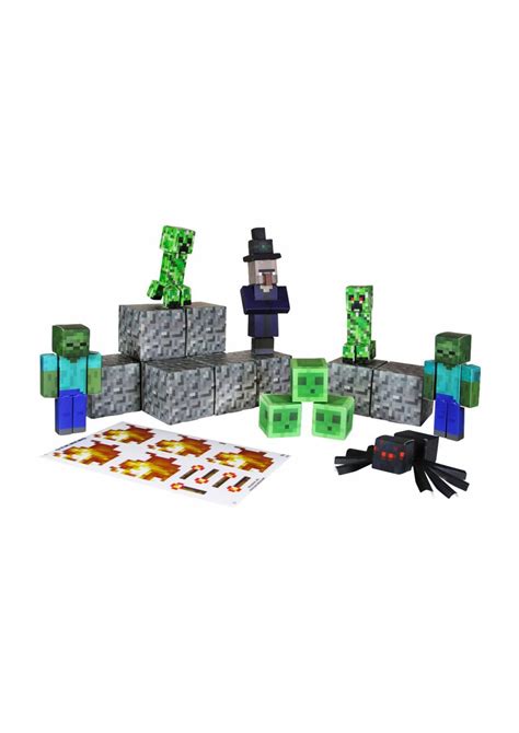 Minecraft Papercraft Hostile Mobs Figurines