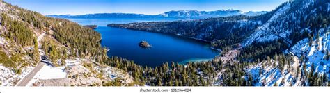 Стоковая фотография 1312314761 Aerial Emerald Bay Lake Tahoe