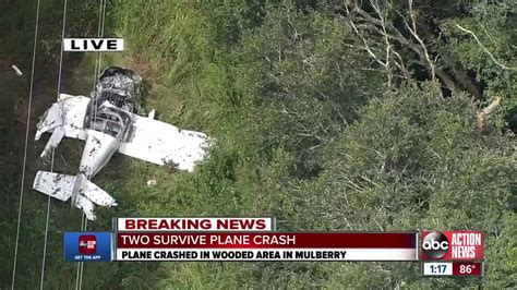 Small Plane Crashes In Mulberry 1 Person Transported As Trauma Alert