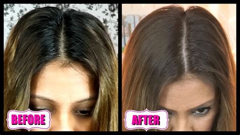 How To Lighten Dark Roots At Home From Black To Light Brown │ Diy Root