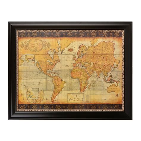 Old World Map Framed Art Print Framed Maps Old World