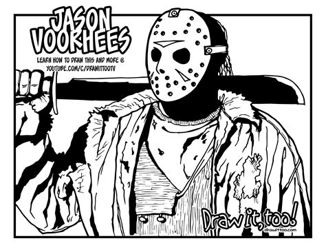 Halloween is a little way off, but there was zero chance this was going to sit in the box for 3 weeks. Jason Voorhees Coloring Pages at GetDrawings | Free download