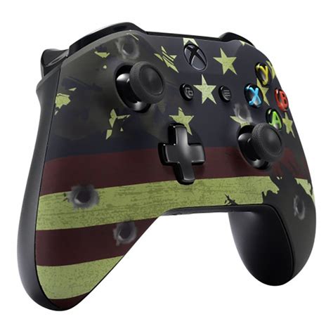 Xbox One S Controller Front Faceplate Art Series Soft Touch Patriot