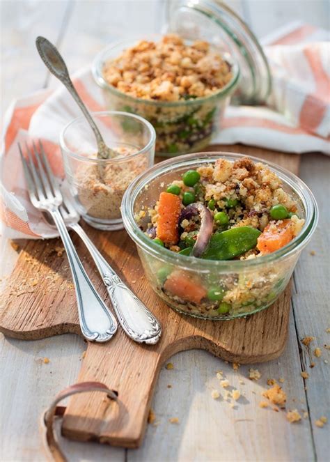 Recette crumble aux légumes et au quinoa