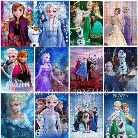 Disney Movie Frozen Jigsaw Puzzle Princess Elsa Anna Puzzles Childrens