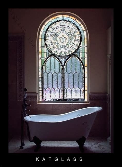 Add a beautiful beveled, leaded, or privacy glass window to your bathroom today! Custom Designed Stained Glass Bathroom Windows
