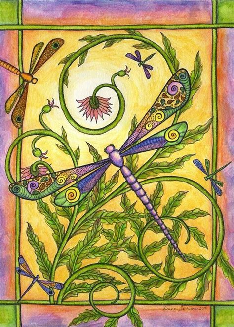 Dragonfly Artwork Dragonfly Decor Creative Haven Coloring Books