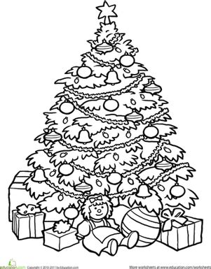 Right now, you can download to your computer to color at home, print picture and using crayons or colored pencils to color on paper. Christmas Tree | Worksheet | Education.com