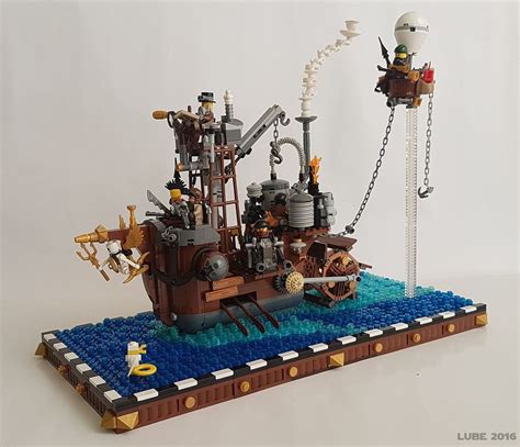 Steampunk Steamboat Steampunk Lego Lego Creations Lego