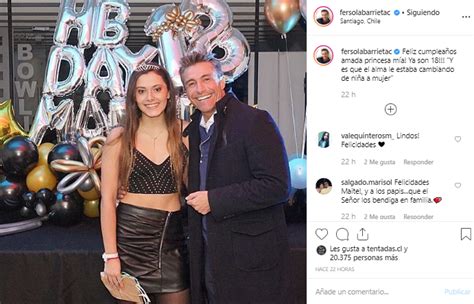 Fernando solabarrieta est un descendant du basque par le père et est d'origine palestinienne sur sa mère. Hija de Solabarrieta e Ivette Vergara cumplió 18 años ...