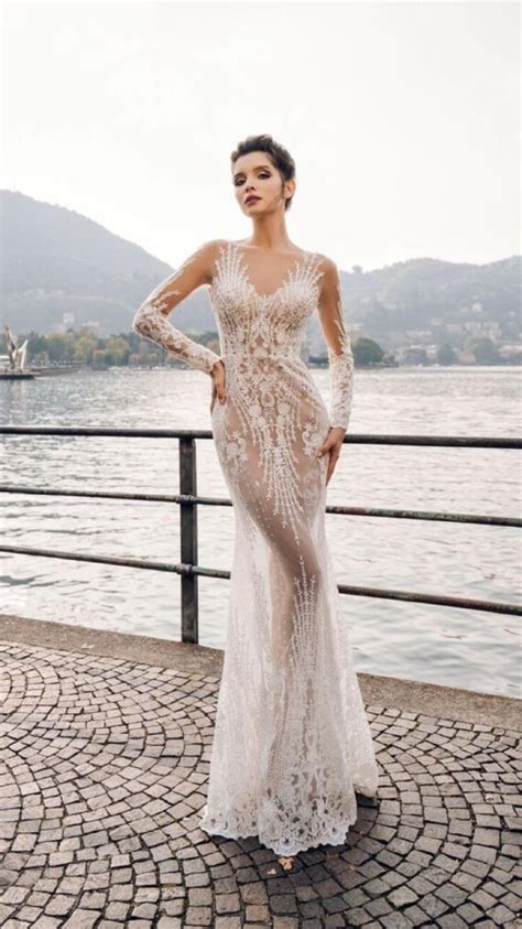 Eslieb Custom Made Lace Illusion Wedding Dress 2019 Sexy Mermaid