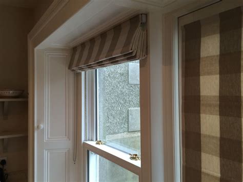 Close Up Of The Roman Blind On A Sash Window Roman Blinds Living Room