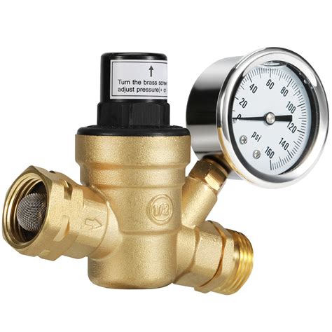 Kohree Water Pressure Regulator Valve Brass Lead Free Adjustable Water
