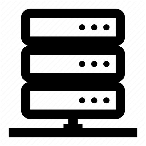 Center Data Database Hosting Rack Server Storage Icon Download
