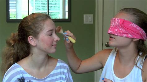 The Blindfolded Makeup Challenge With My Sister Youtube