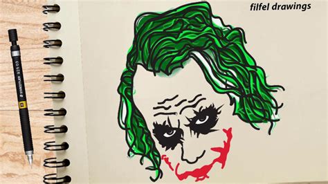 How to make free fire joker pencil outline sketch step by step full video for beginners easy drawing | Pencil drawing | joker drawing | free fire ...